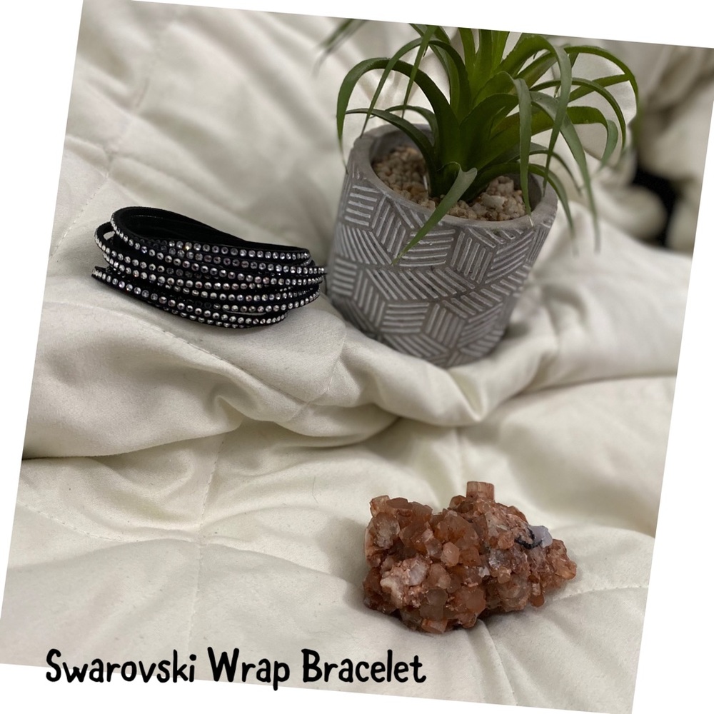 Genuine Swarovski crystals double wrap slake